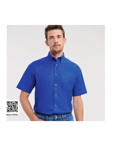 R-R-933M-0--Mens Short Sleeve Easy Care Oxford Shirt
